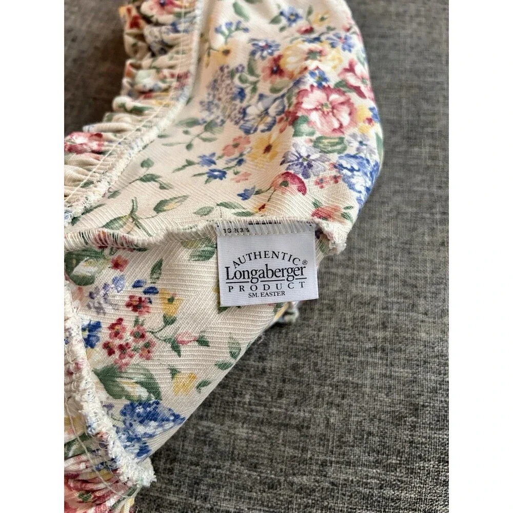 2003 Longaberger Liner for Small Easter Basket Spring Floral Ruffle Liner Only - Picture 7 of 7